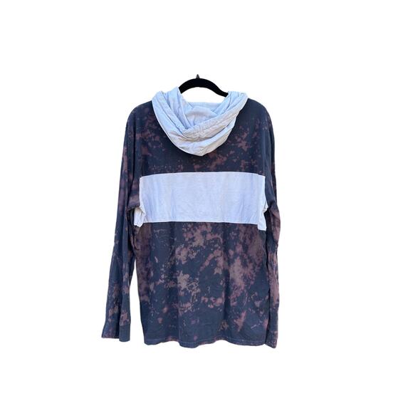 Tie Dye Hooded Long Sleeve Shirt | Splatter - Reverse Dye - Picture 2 of 2